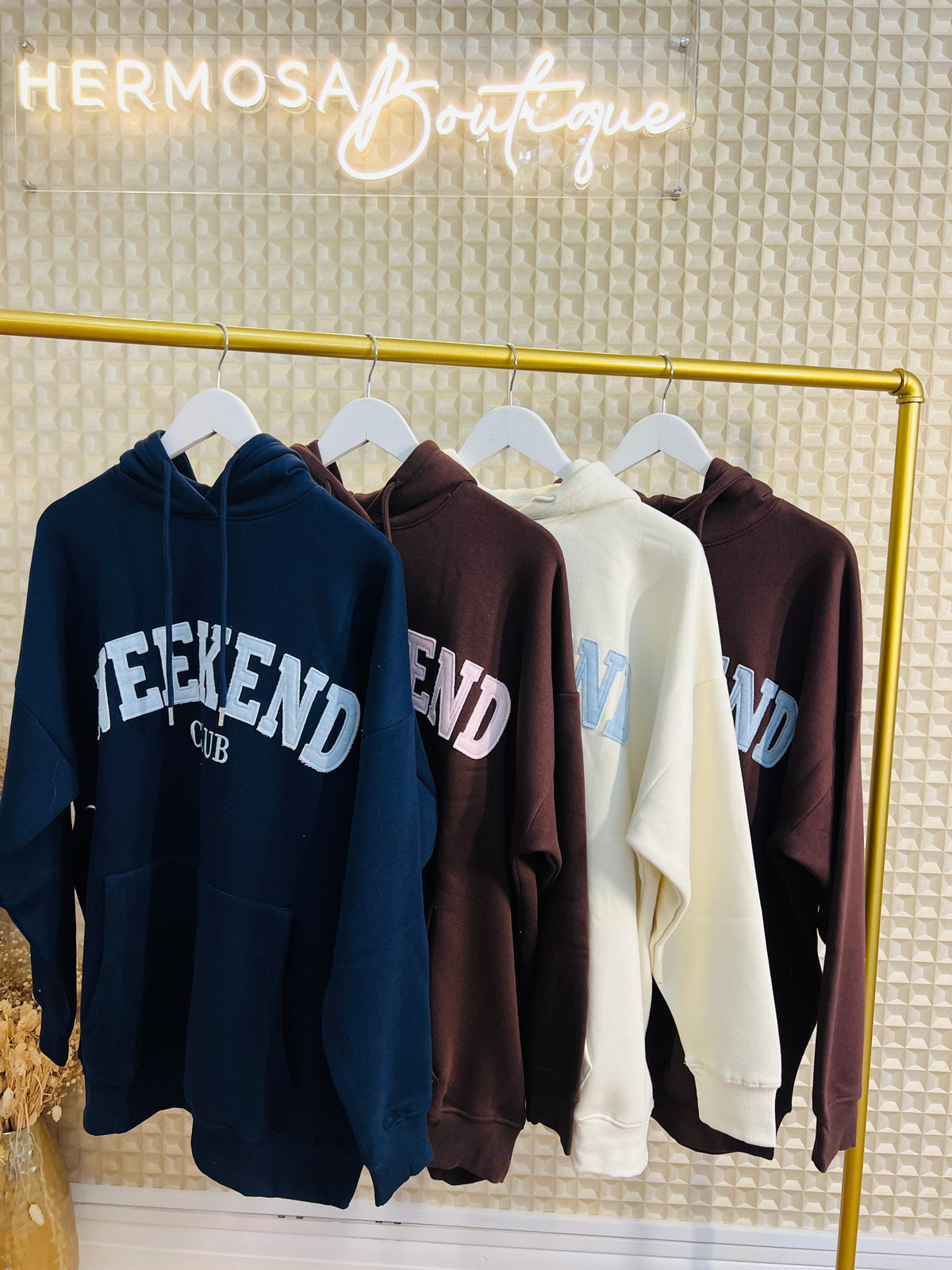 Weekend Hoody Pink Brown
