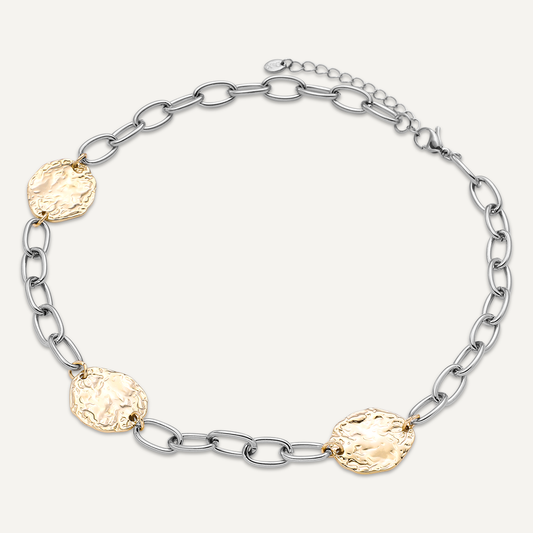 Silver & Gold Coin Necklace