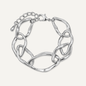 Silver-Tone Plated Clasp Bracelet