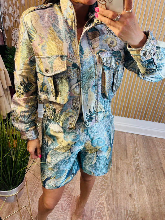 Twit Twoo Bomber Jacket Blue