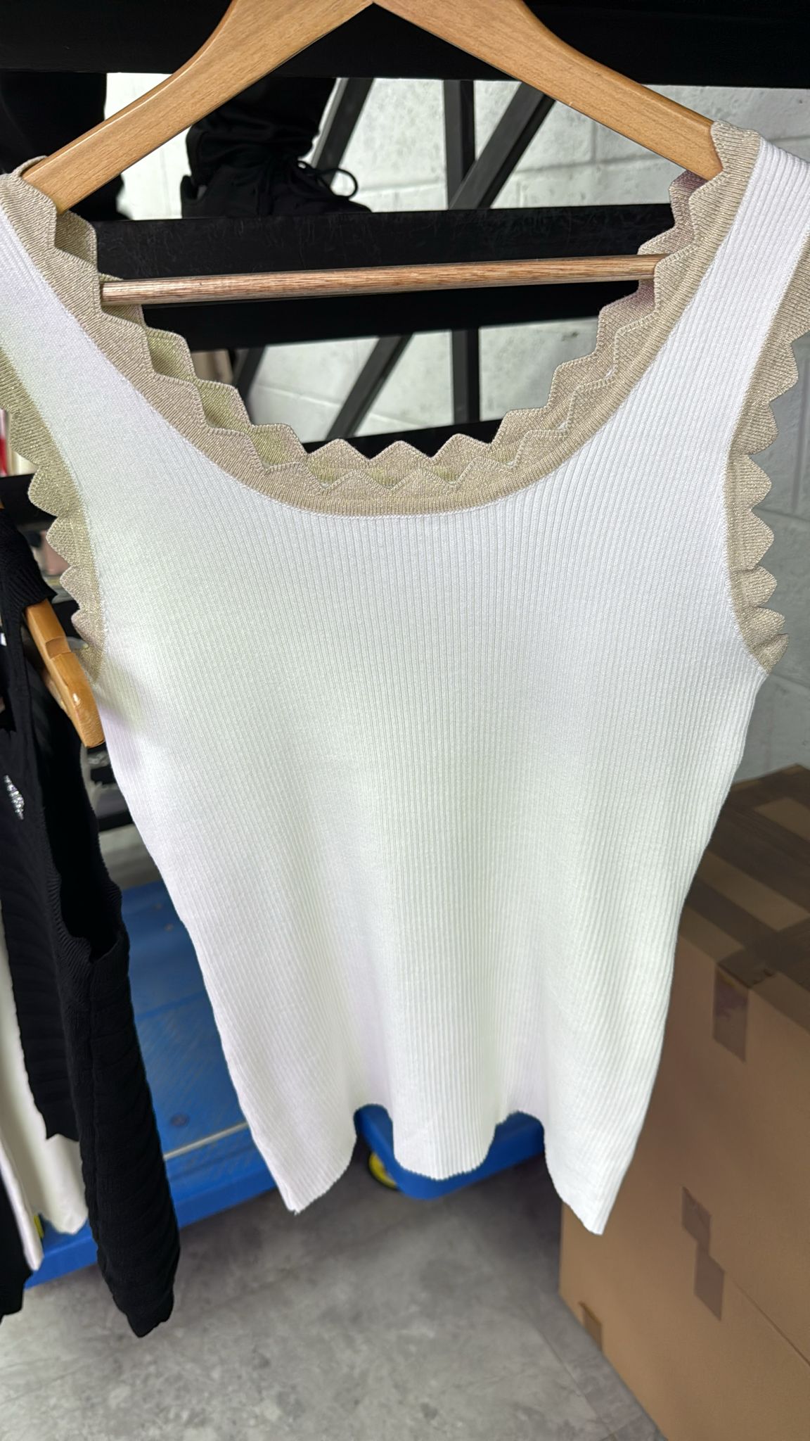 Beige Trim Vest