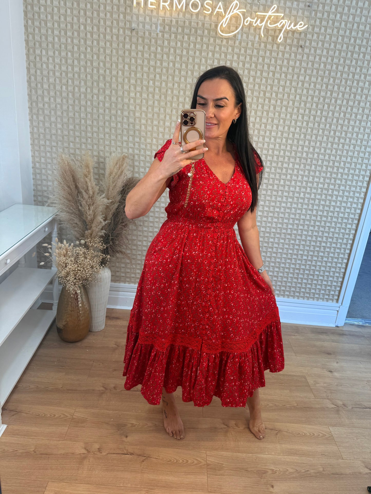 Stella Morgan Red Ditsy