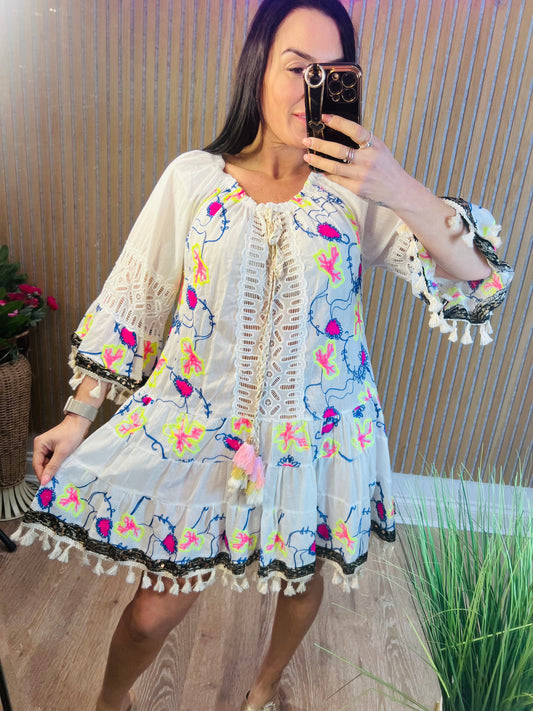 Neon Smock Dress