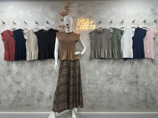 Diverse Shirred Crinkle Top
