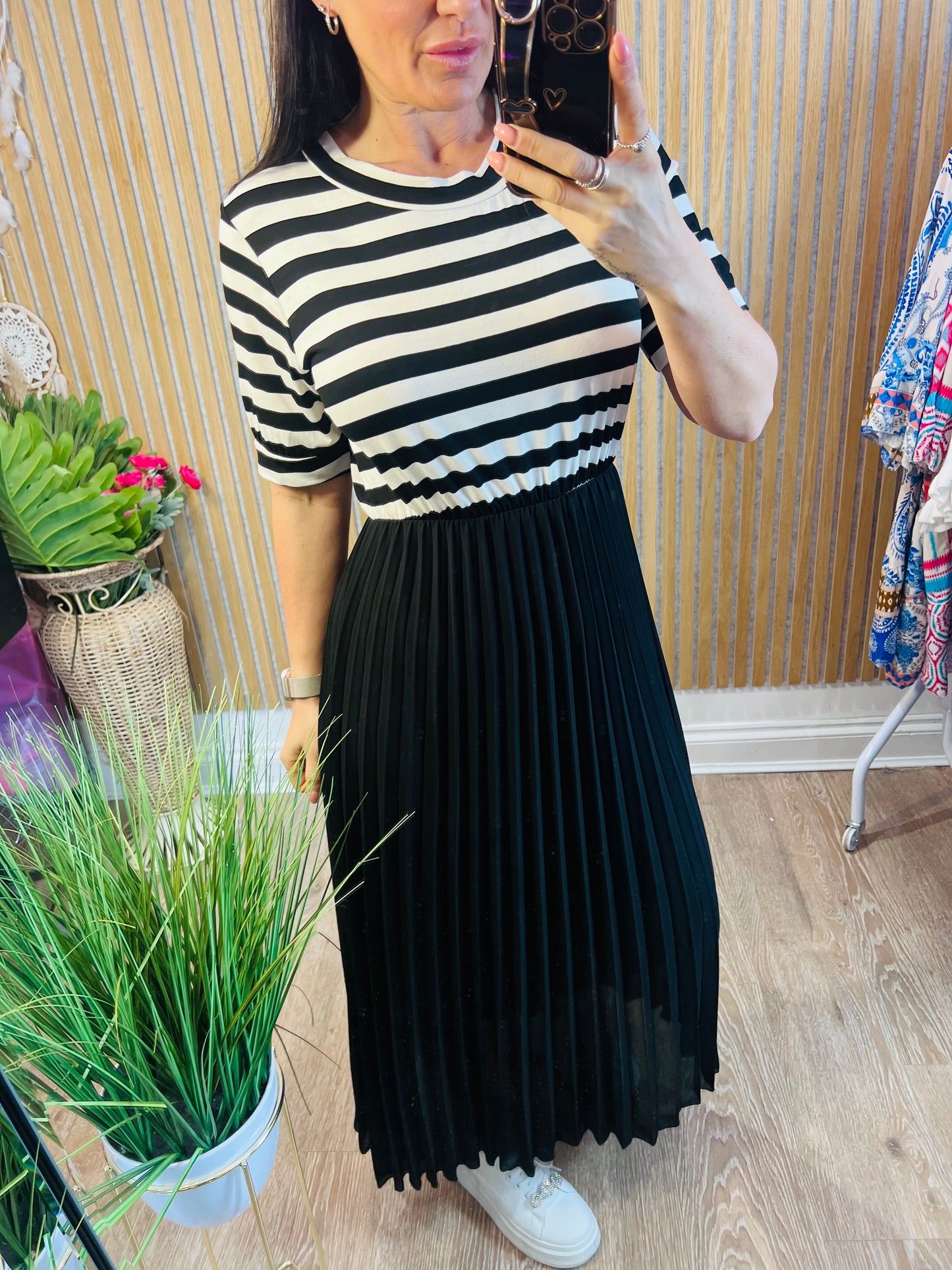 Nautical Pleat Dress