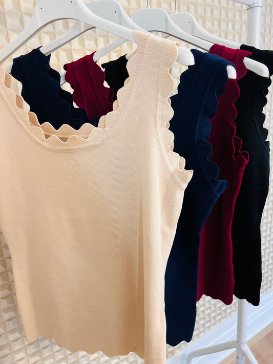 Scallop Edge Vest Top