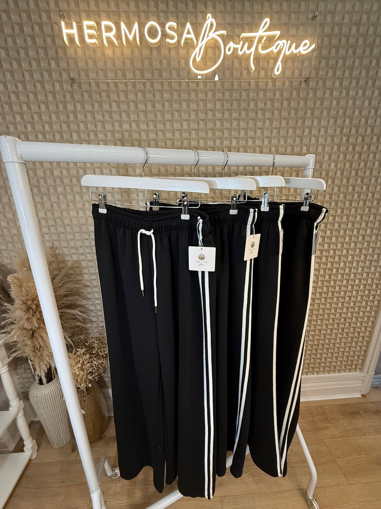 Black 2 Stripe Jogger