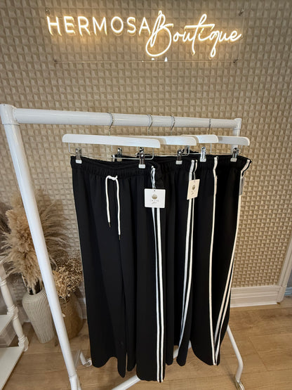 Black 2 Stripe Jogger