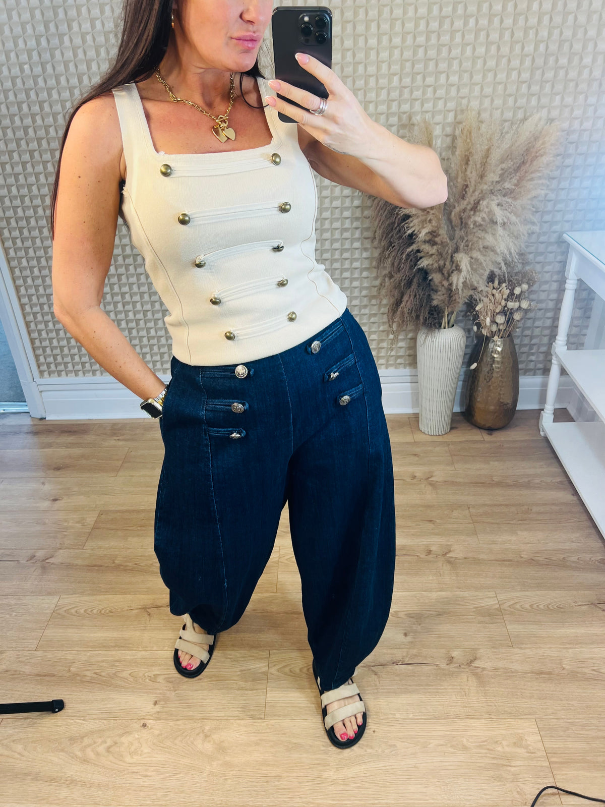 Military Denim Balloon Jeans