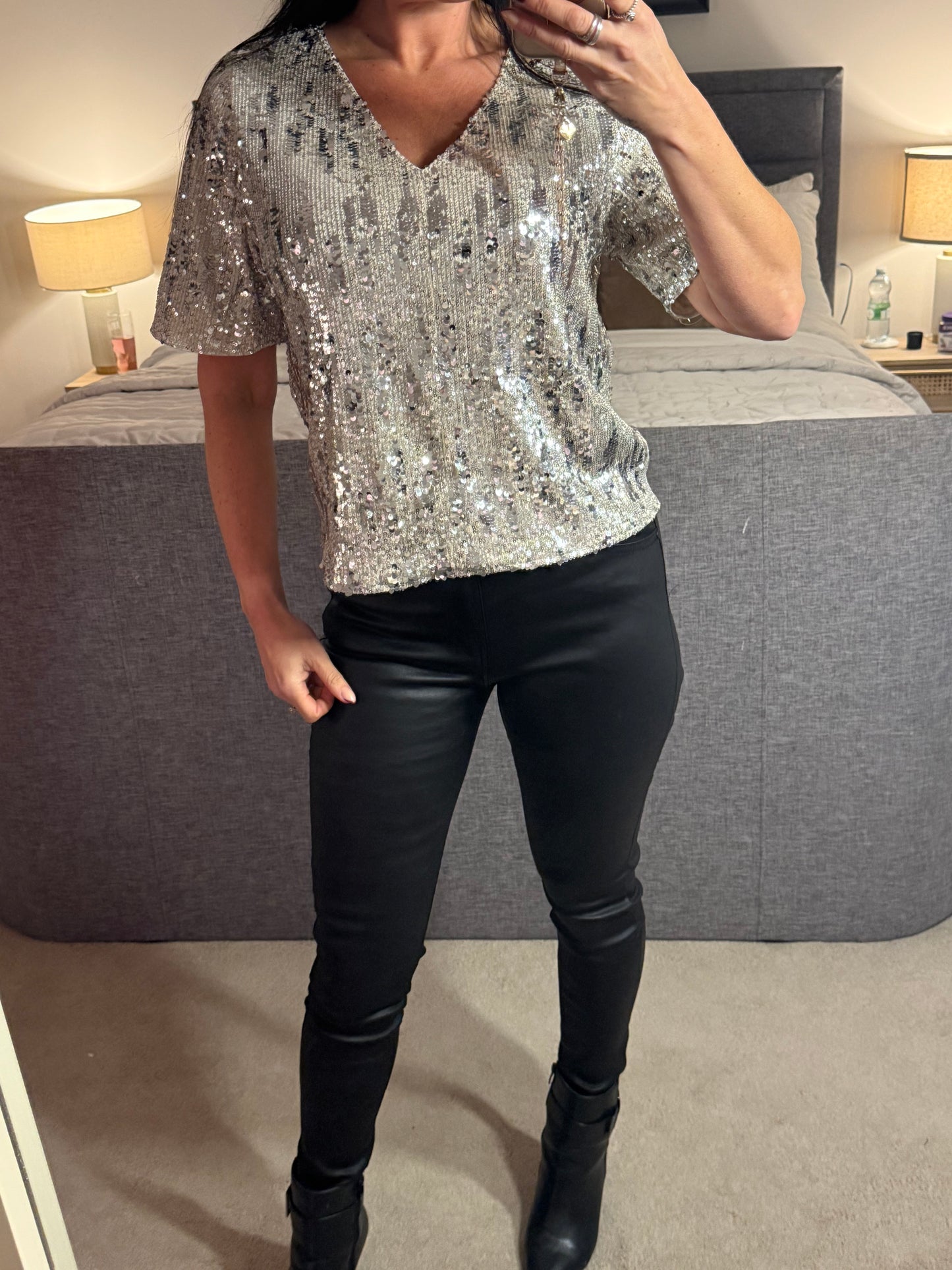 Black Wax Coated Jeans