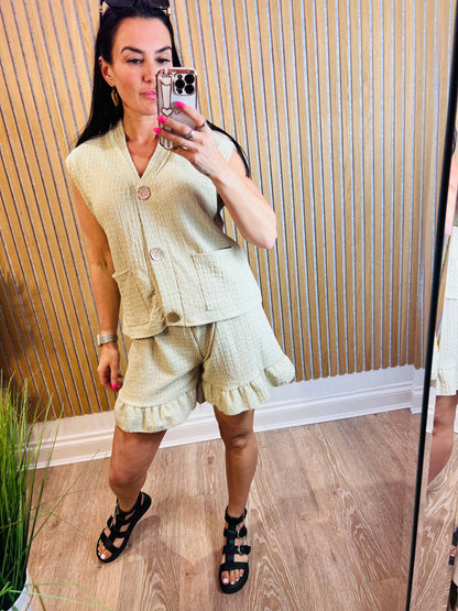 Waistcoat Short Set