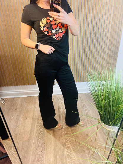 Black Tocada Wide Leg Jeggings