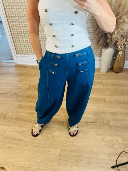 Military Denim Balloon Jeans