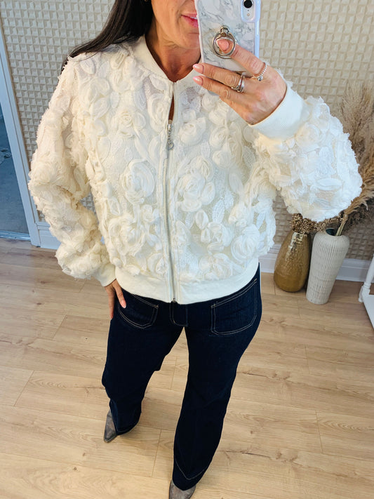 Cream Flower Bomb Jacket