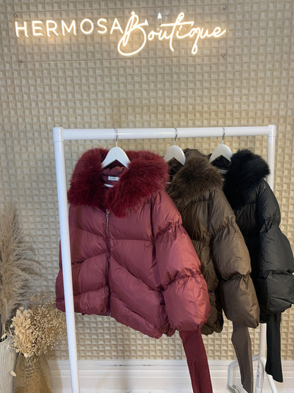 FLAM PADDED COAT Brown