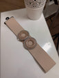 Gold Circles Cream Belt