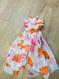 Butterfly scarf pink