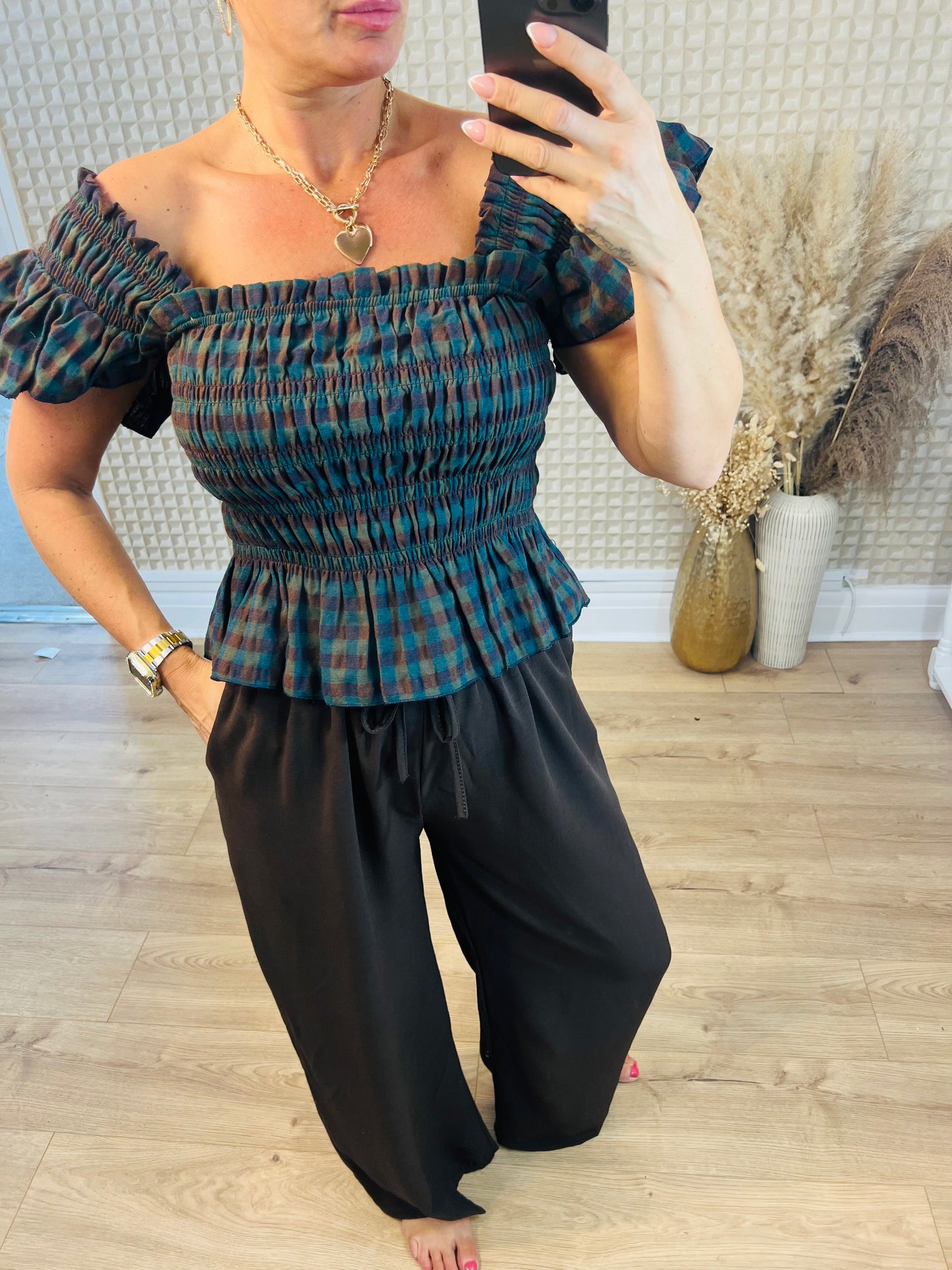 Tartan Rouges Top