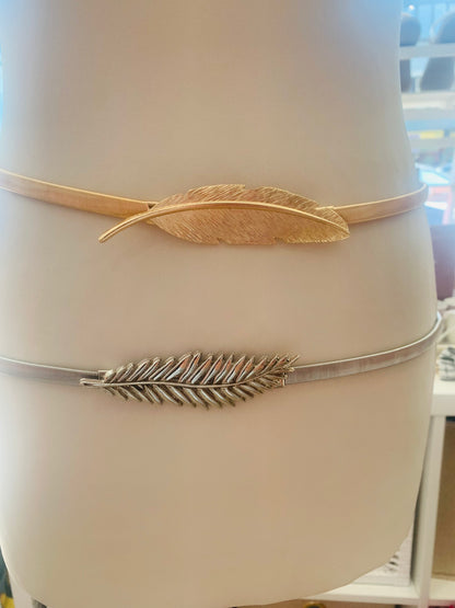 Metal Stretch leaf Belt