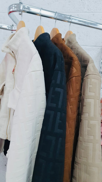 Embossed Bomber Jacket