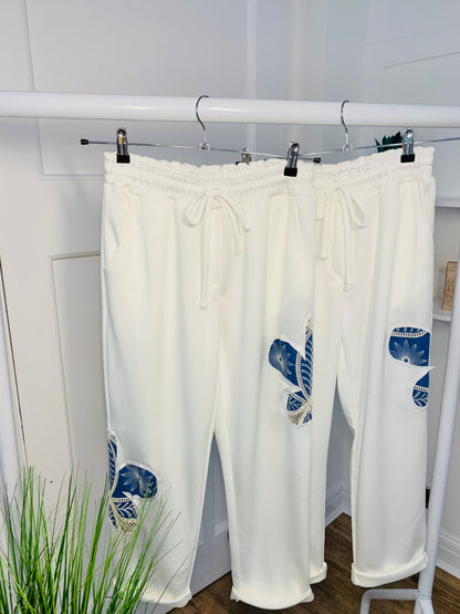 Blue Flower Joggers