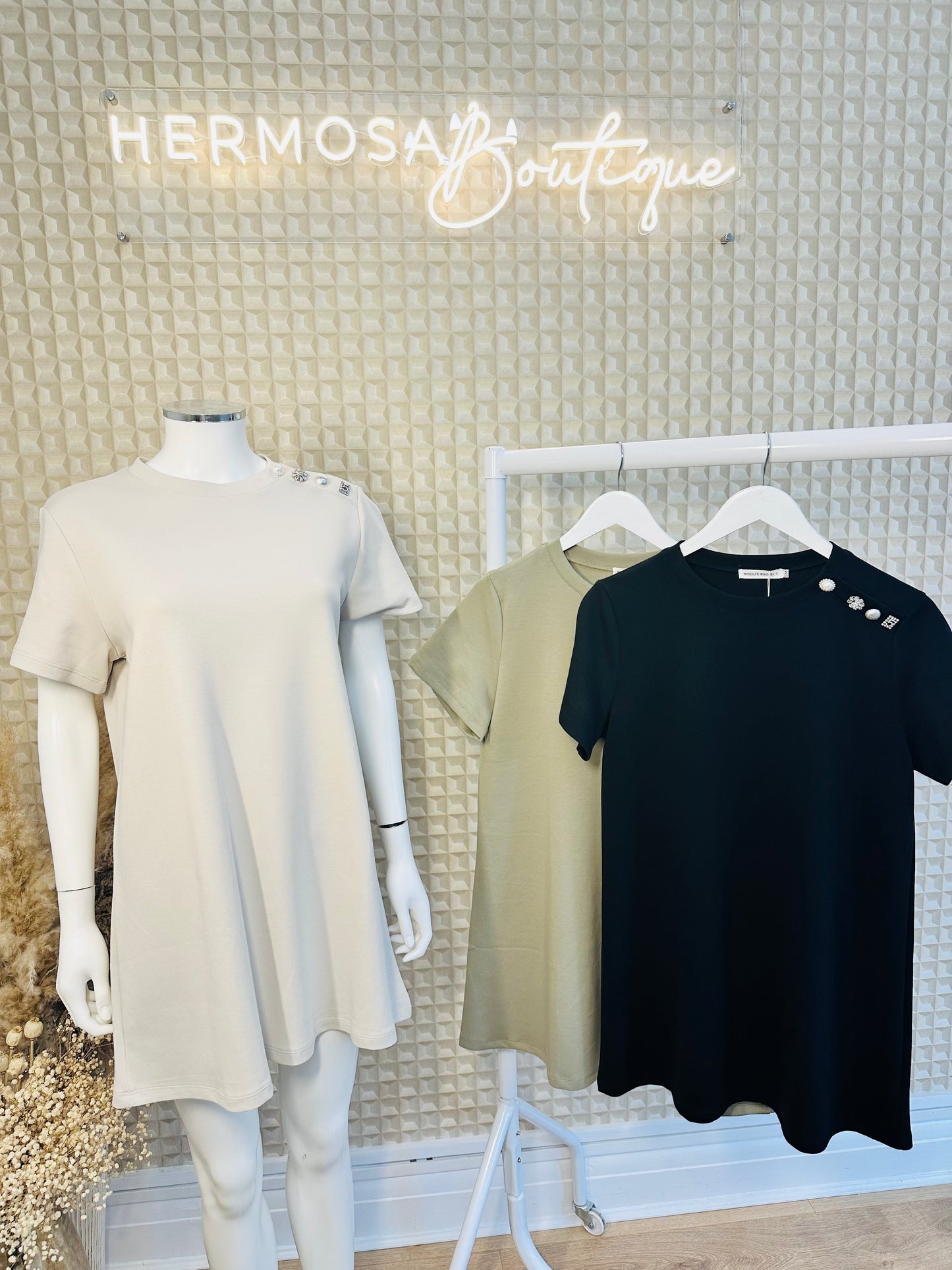 T-shirt Dress Cream