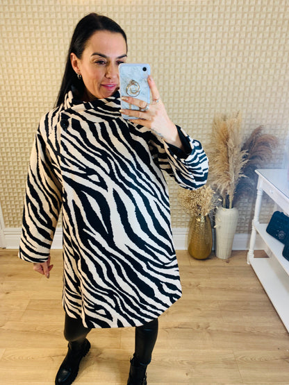 Animal print coat