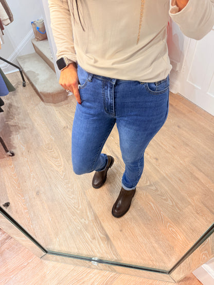 Shiny Design Slim Fit Jeans