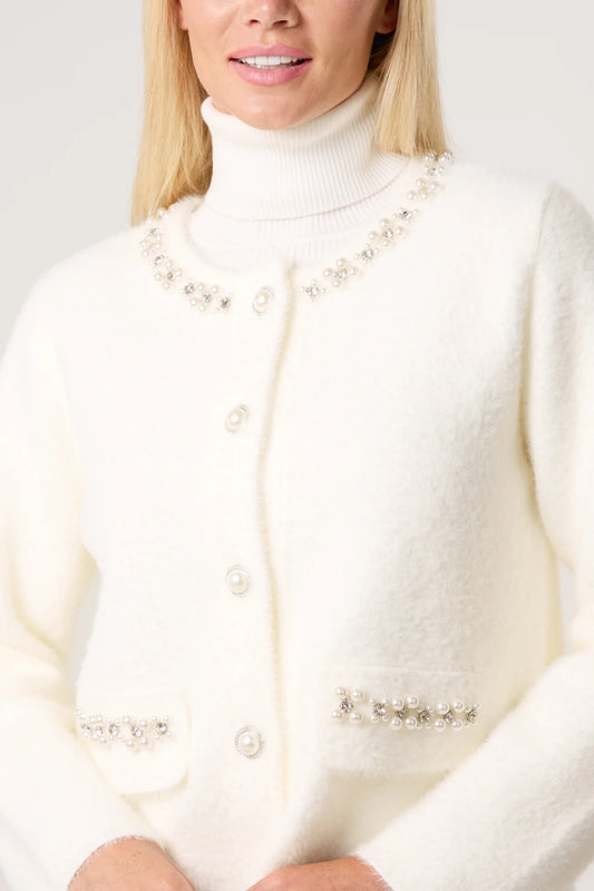 Wild Flower Ivory Cardigan