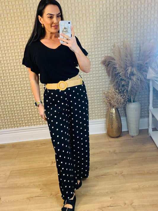 Belted Spotty Pants