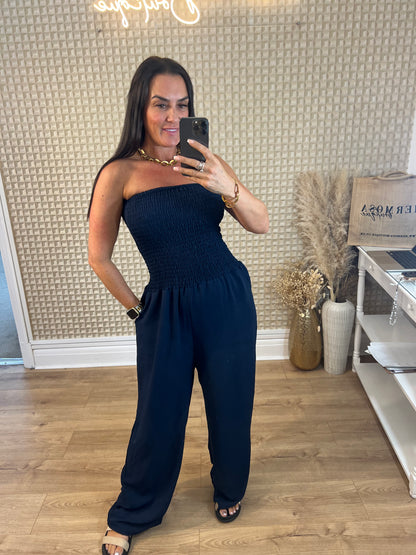 Misumi Shirred Bandeau Jumpsuit