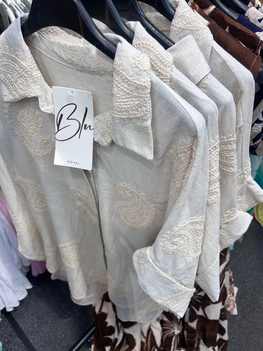 Paisley Blu Royal Shirt