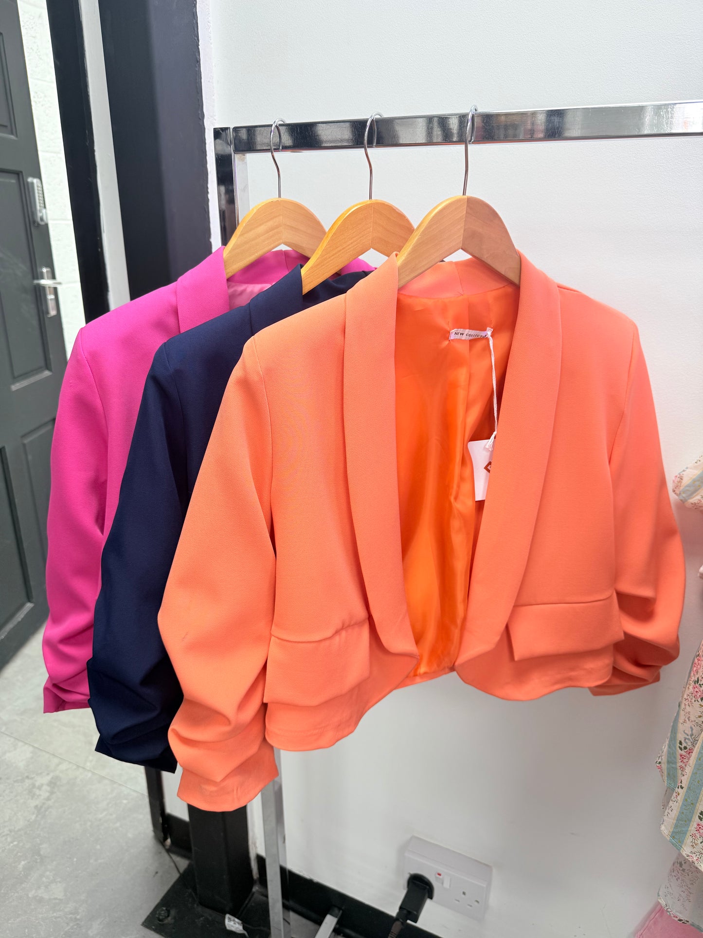 Cropped Blazer Pink