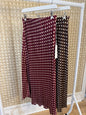 Diverse Wine Polka Dot Silk Skirt