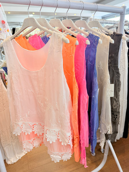 Hi Low Pretty Flower Vest