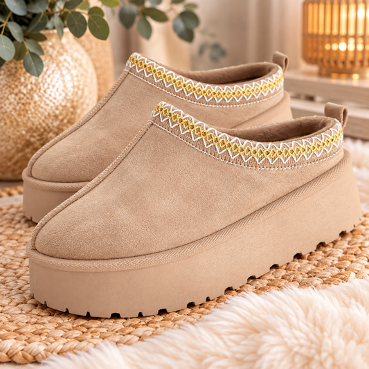 Chunky Outdoor Slippers Cream