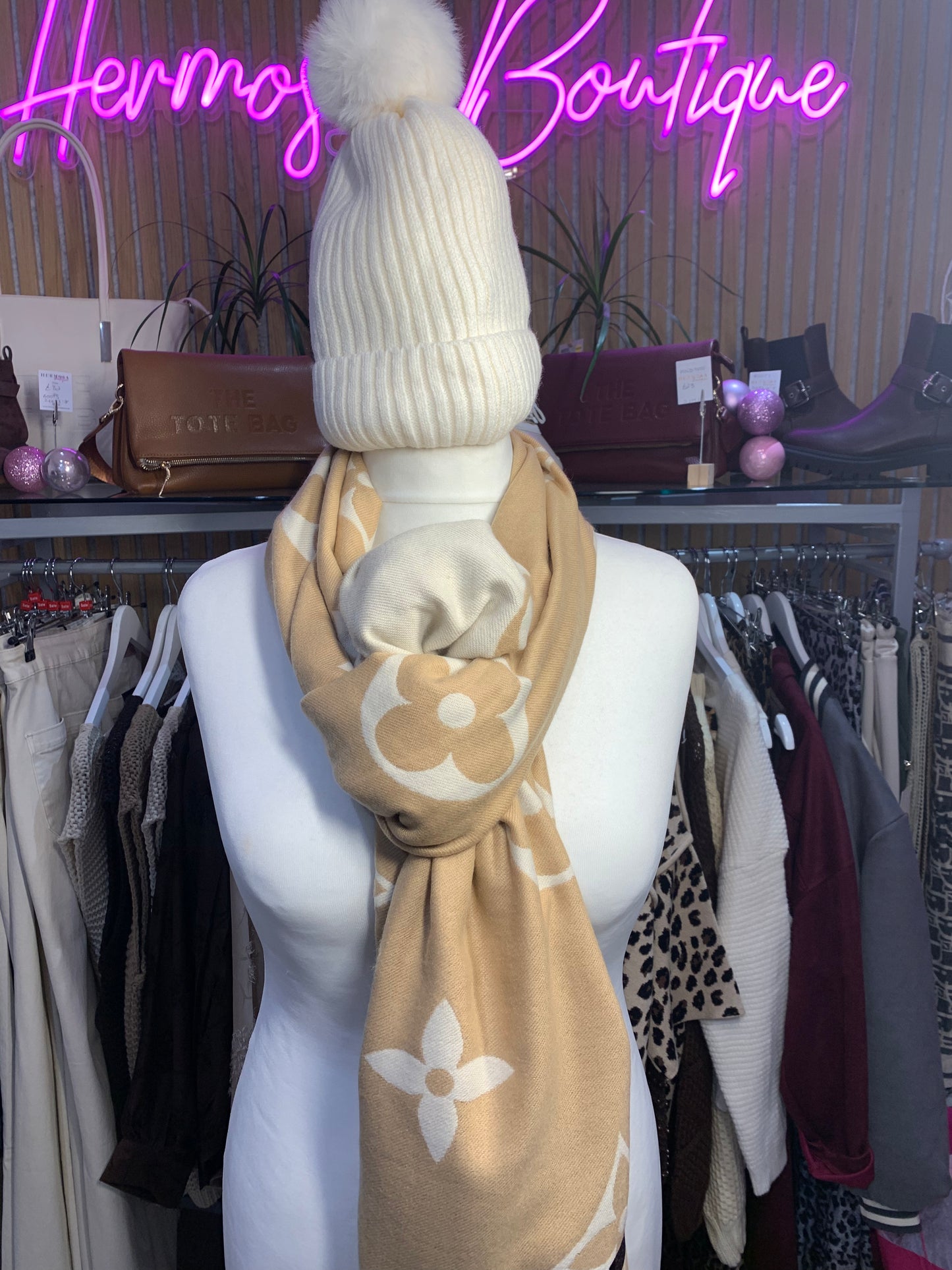 Louise Viton Hat & Scarf Set
