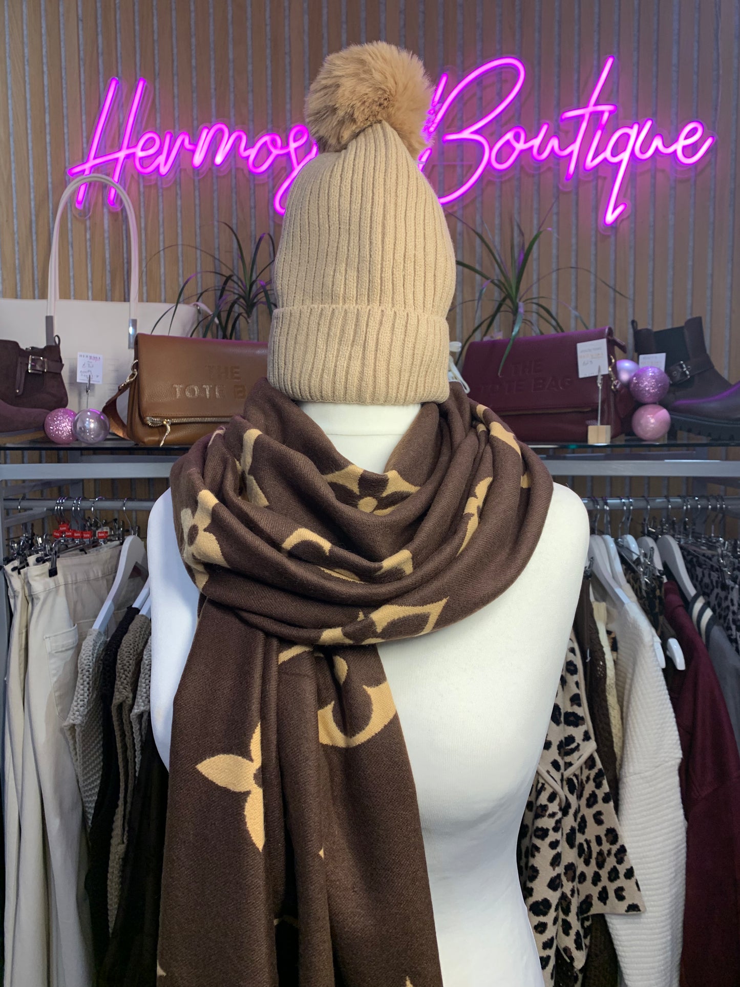Louise Viton Hat & Scarf Set