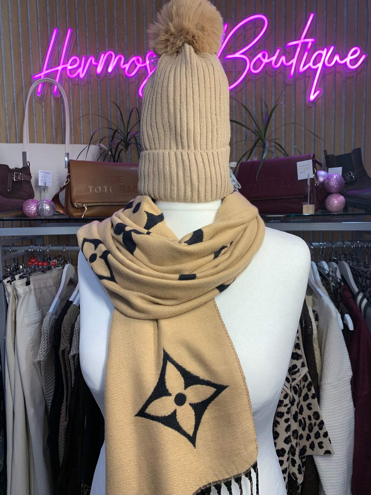 Louise Viton Hat & Scarf Set