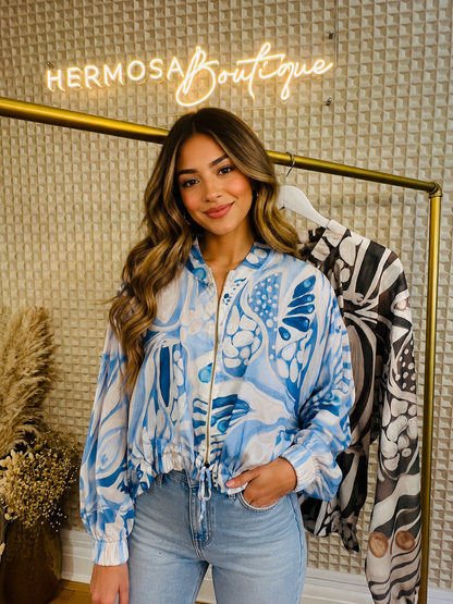 Silk Print Jacket