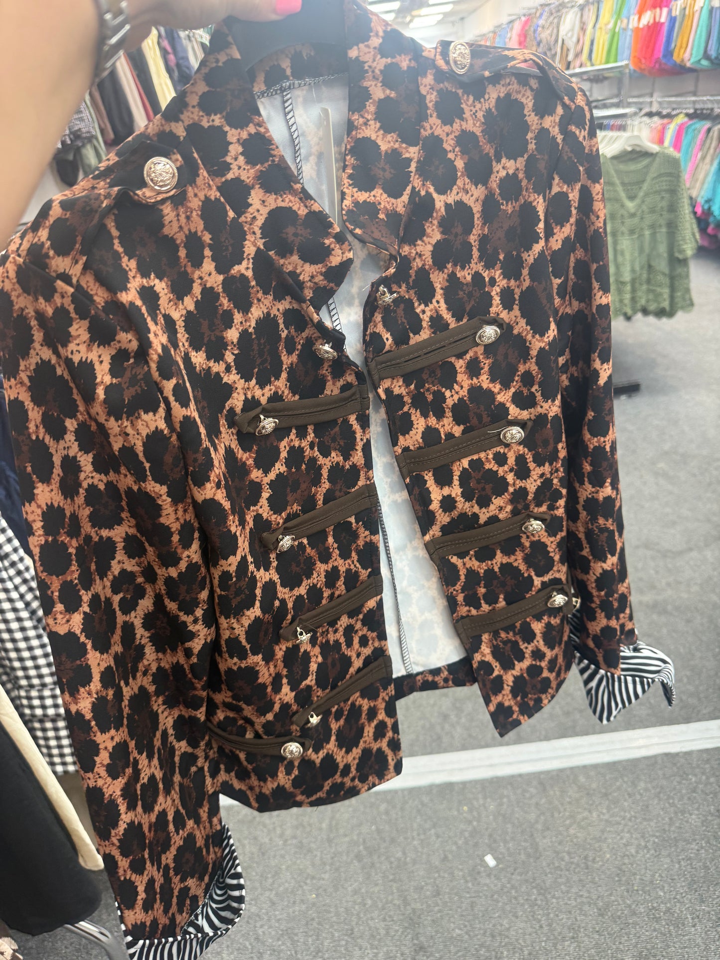Leopard Military Jacket