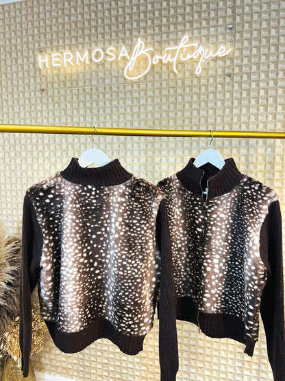 Brown Bambi Cardigan