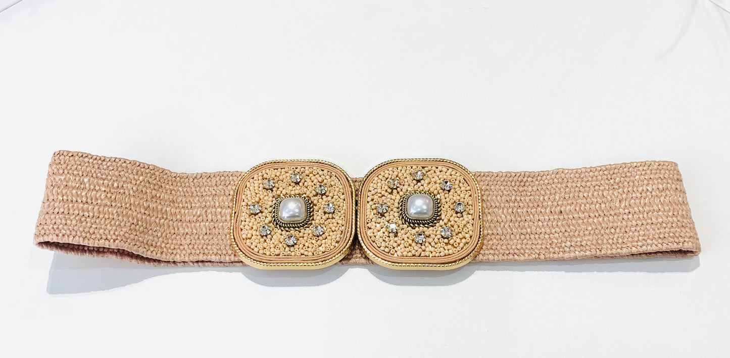 Pink Bling Stretch Belt