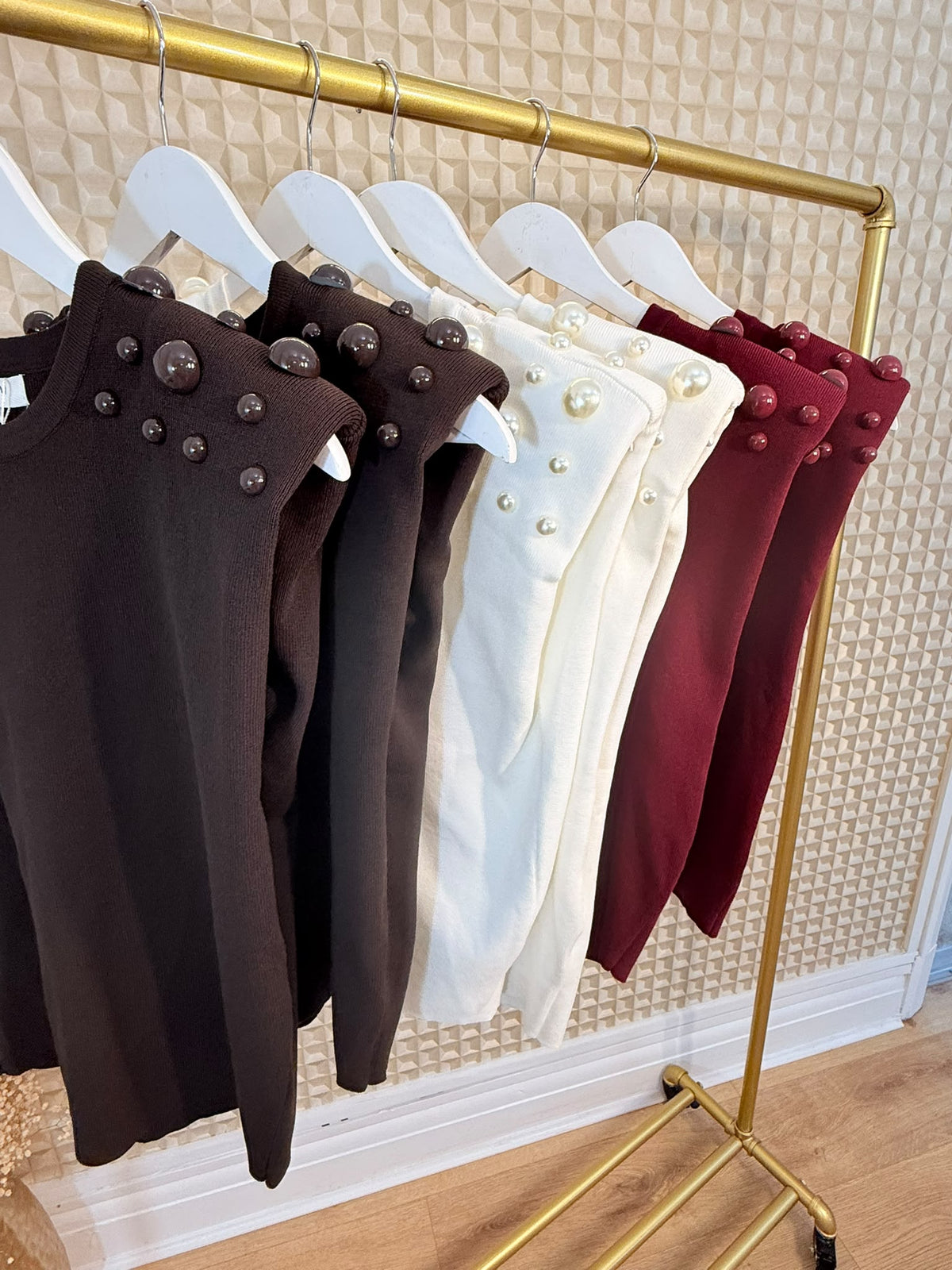Bead Trim Knit S-M