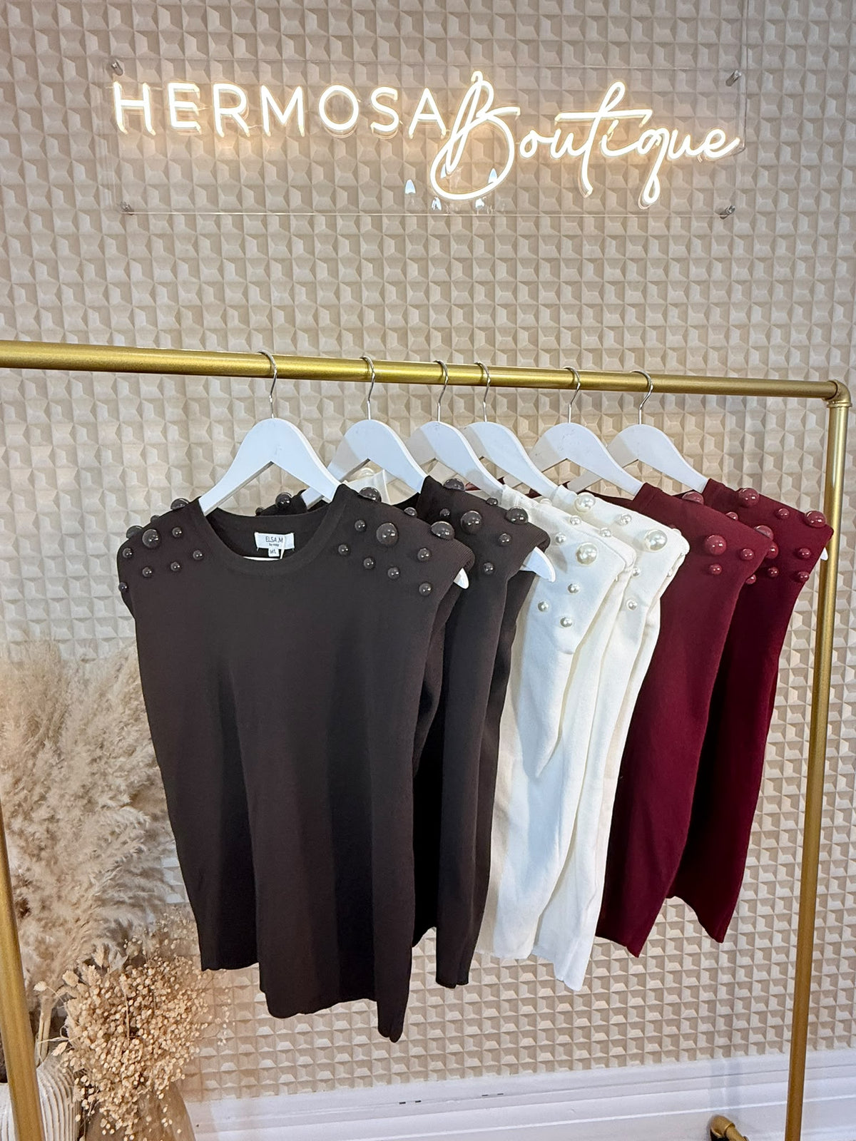 Bead Trim Knit S-M